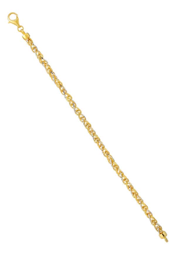 TOMEI Dual-Tone Bracelet, Yellow Gold 916
