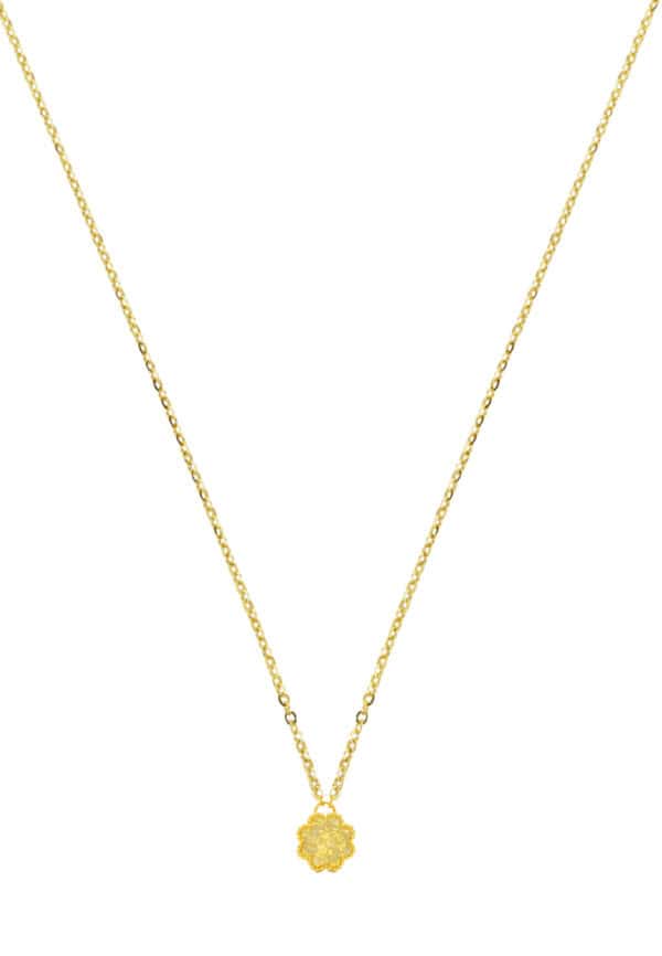 TOMEI Flower Necklace, Yellow Gold 916