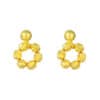 TOMEI Flower Bead Earrings, Yellow Gold 916
