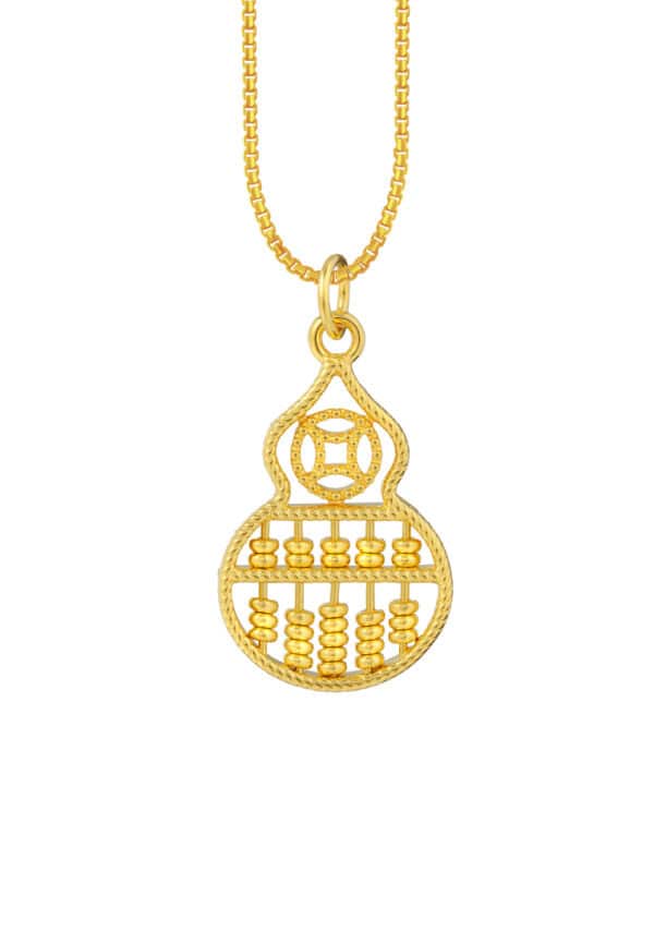 TOMEI Gourd Abacus Pendant, Yellow Gold 916
