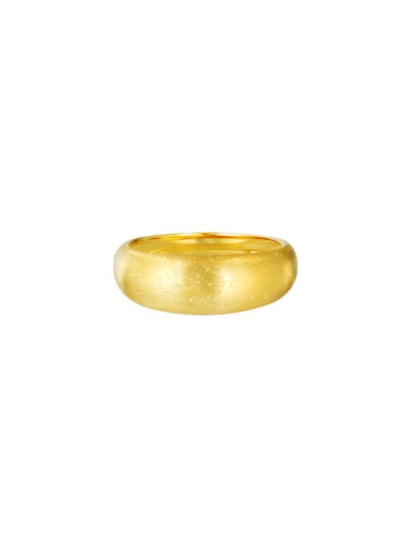 TOMEI Matte Ring, Yellow Gold 916