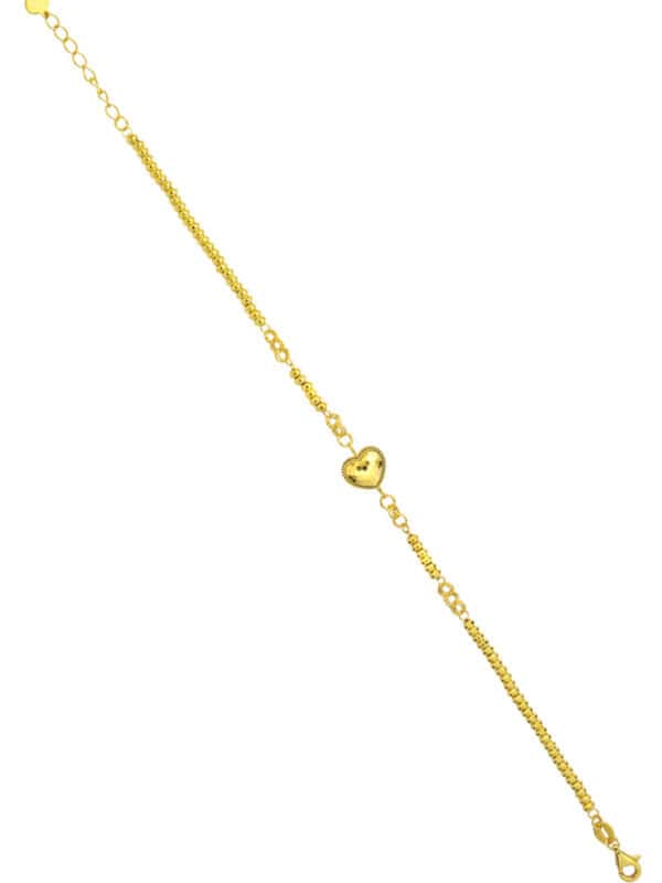 TOMEI Heart Bracelet, Yellow Gold 916