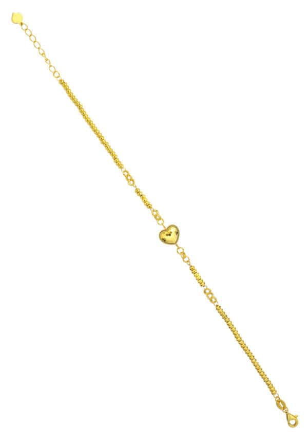 TOMEI Heart Bracelet, Yellow Gold 916