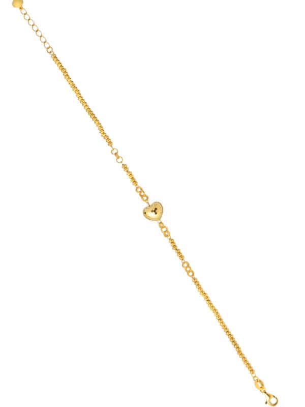 TOMEI Heart Bracelet, Yellow Gold 916