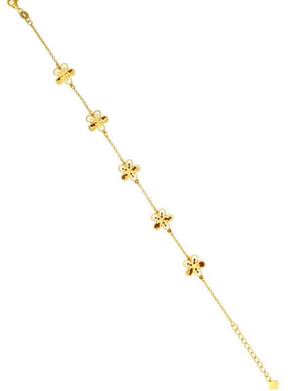 TOMEI Flowers Bracelet, Yellow Gold 916