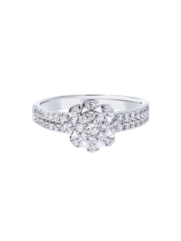 TOMEI Blooms Of Fortune Diamond Ring, White Gold 750