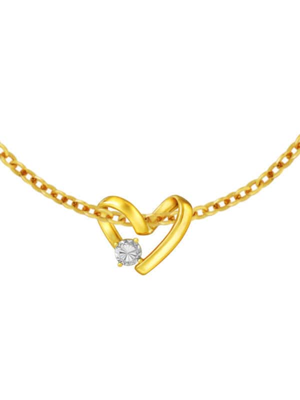 TOMEI Diamond Cut Collection Only Love Pendant, Yellow Gold 916