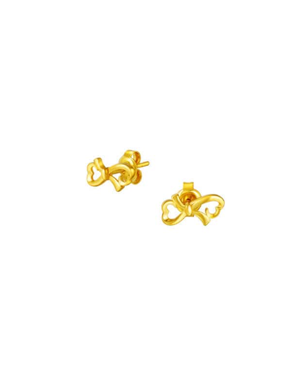 TOMEI Infinity Tie Earrings, Yellow Gold 916