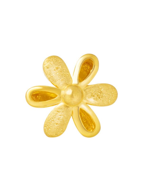 TOMEI Chomel Collection Flower Charm, Yellow Gold 916