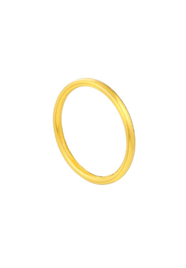 TOMEI Plain Band Ring, Yellow Gold 916