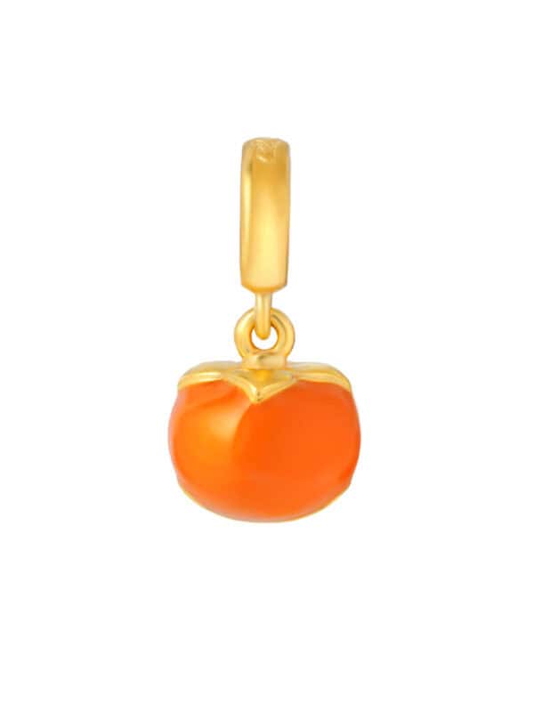 TOMEI Chomel Collection Persimmon Charm, Yellow Gold 916