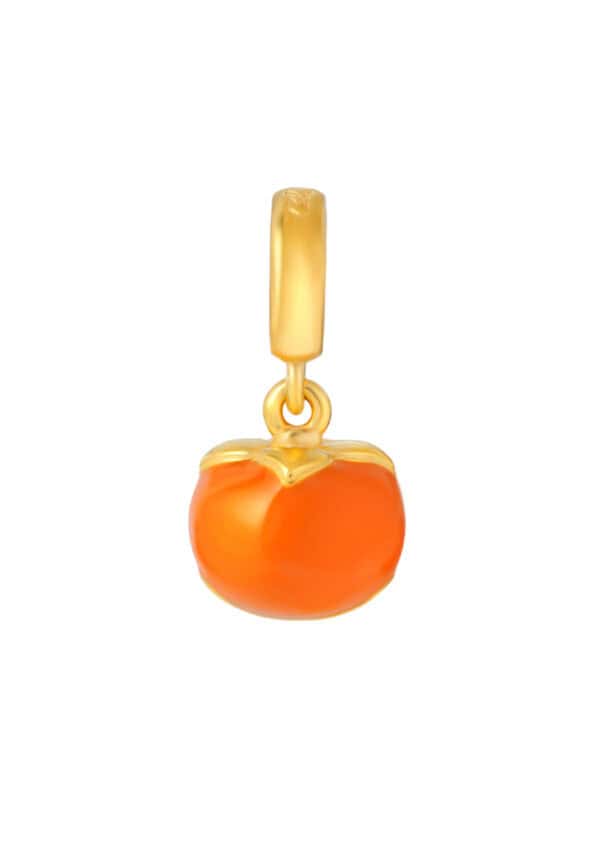 TOMEI Chomel Collection Persimmon Charm, Yellow Gold 916