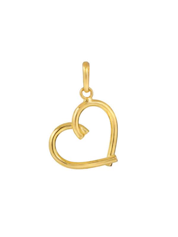 TOMEI Heart Pendant, Yellow Gold 916