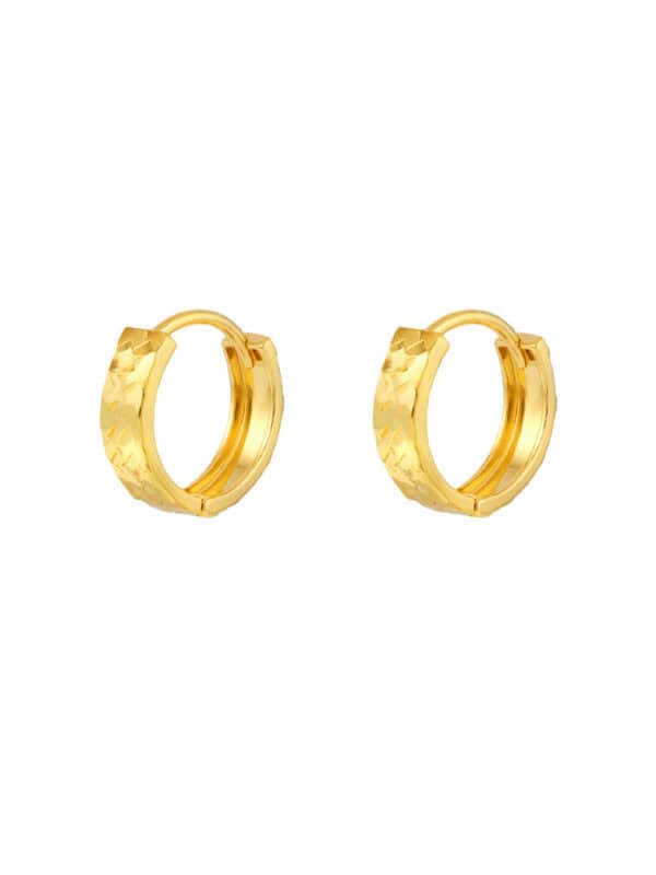 TOMEI Loop Earrings, Yellow Gold 916