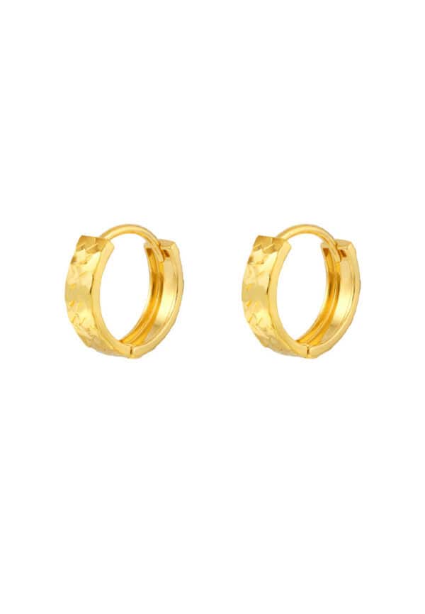 TOMEI Loop Earrings, Yellow Gold 916