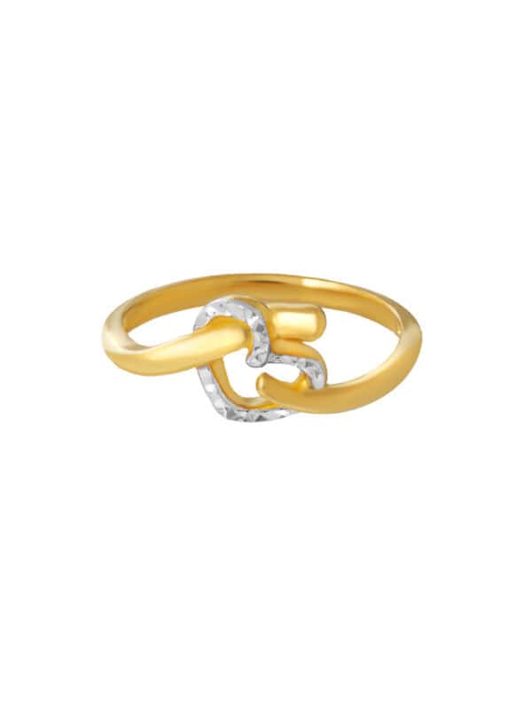 TOMEI Dual-Tone Ring, Yellow Gold 916