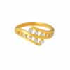 TOMEI Dual-Tone Ring, Yellow Gold 916