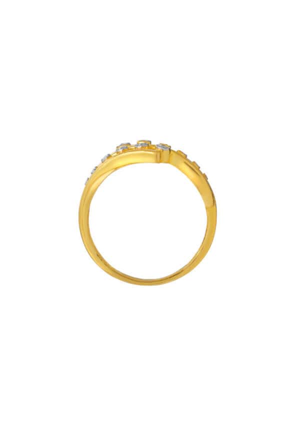 TOMEI Dual-Tone Ring, Yellow Gold 916