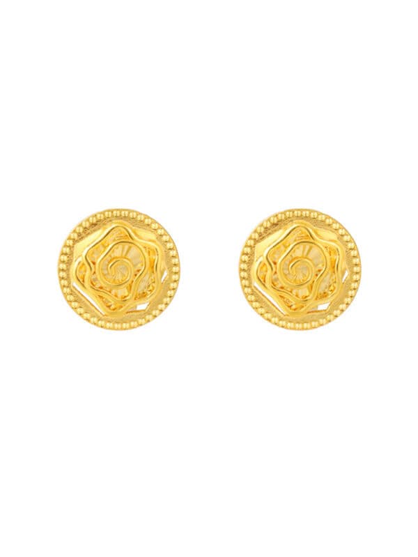 TOMEI Rose Earrings, Yellow Gold 916