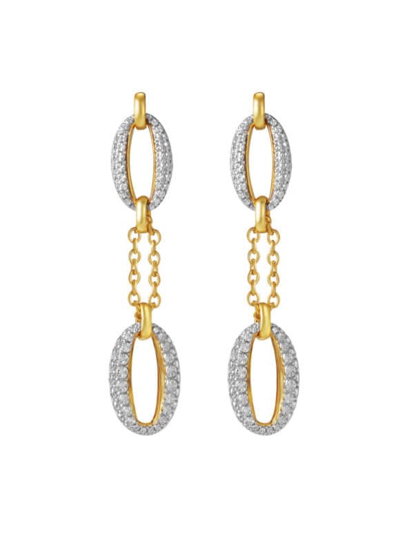TOMEI Diamond Cut Collection Refined Oval Earrings, Yellow Gold 916