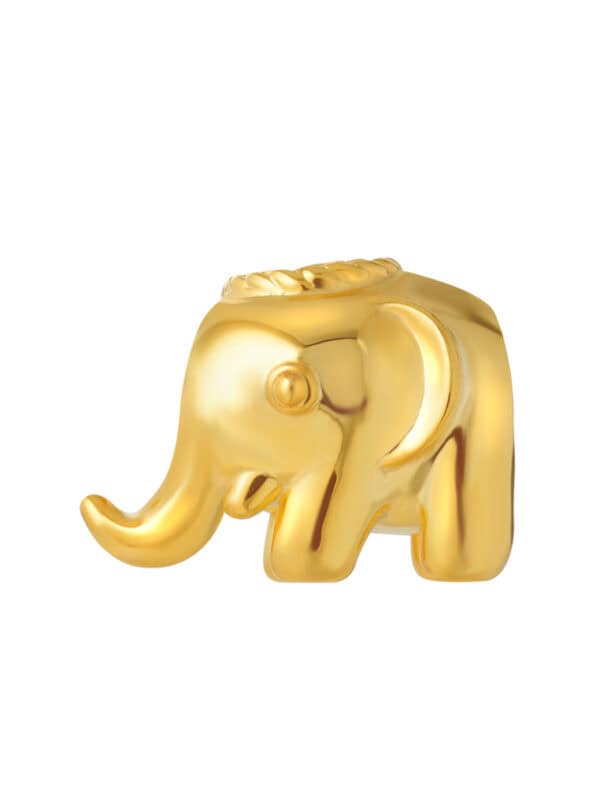 TOMEI Wealthy Elephant Charm, Yellow Gold 916/22K