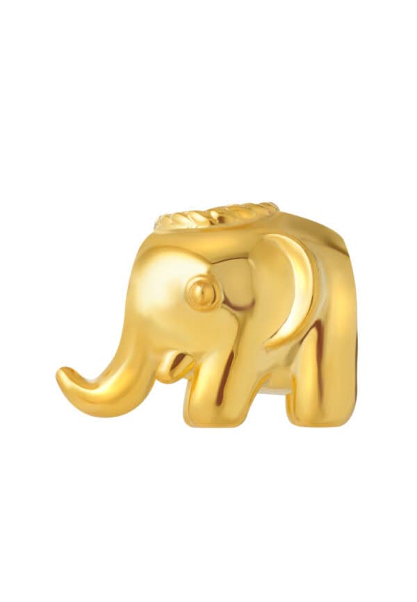 TOMEI Wealthy Elephant Charm, Yellow Gold 916/22K