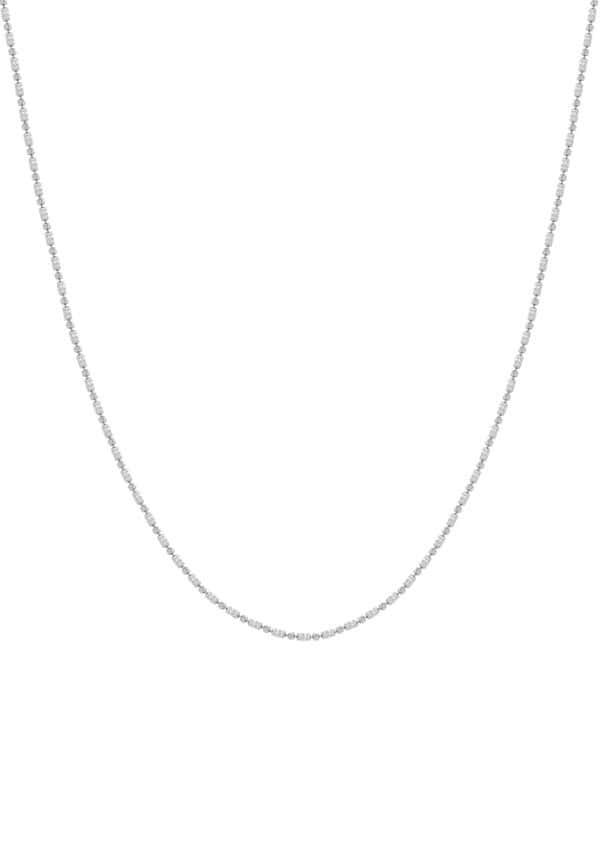 Tomei Sparkling Necklace, Unisex White Gold 585/14K