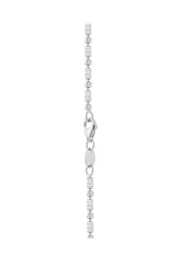 Tomei Sparkling Necklace, Unisex White Gold 585/14K
