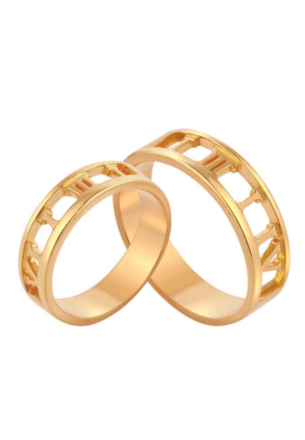 6176555-2030-5556716-1 TOMEI Endless Love Couple Rings, Yellow Gold 916/22K