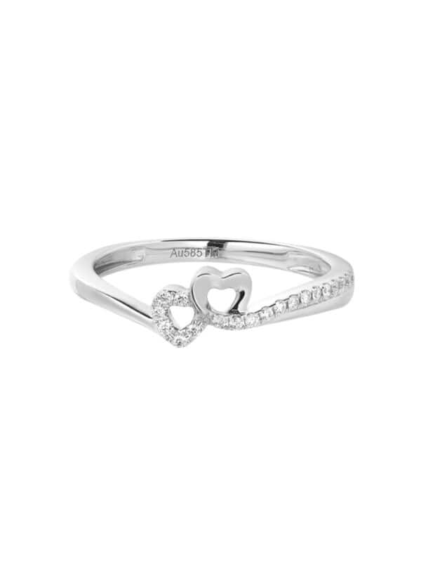 TOMEI Love Is Beautiful Collection Diamond RIng, White Gold 585/14K