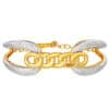 TOMEI Dual-Tone Knotted Bangle, Yellow Gold 916/22K