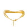 TOMEI Anastasia Sophisticated Curved Bangle, Yellow Gold 916/22K