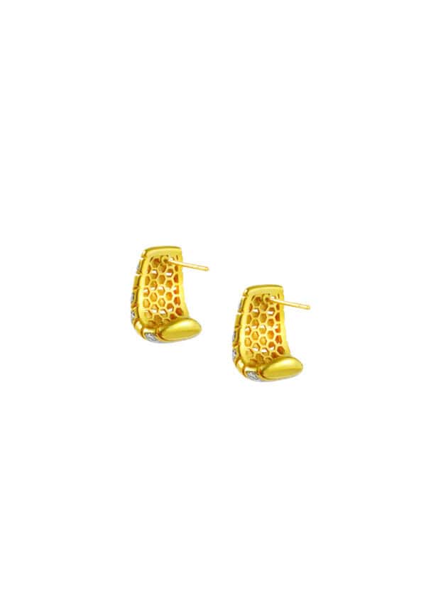 TOMEI Diamond Cut Collection Earrings, Yellow Gold 916