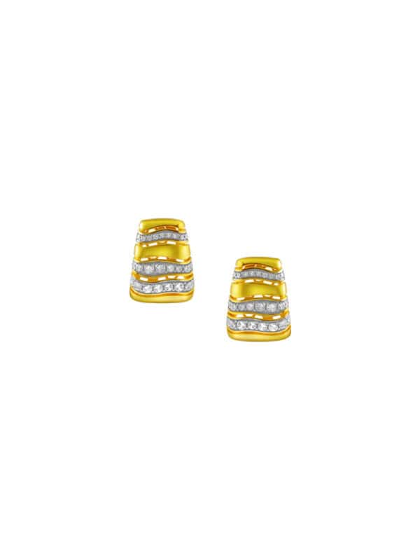 TOMEI Diamond Cut Collection Earrings, Yellow Gold 916