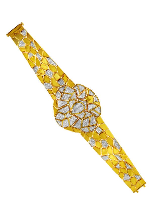 TOMEI Diamond Cut Collection Bracelet, Yellow Gold 916