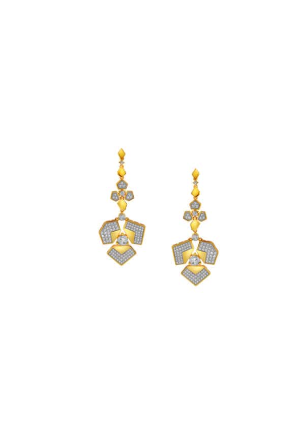 762_0029_DSC00269 TOMEI Diamond Cut Collection Earrings, Yellow Gold 916