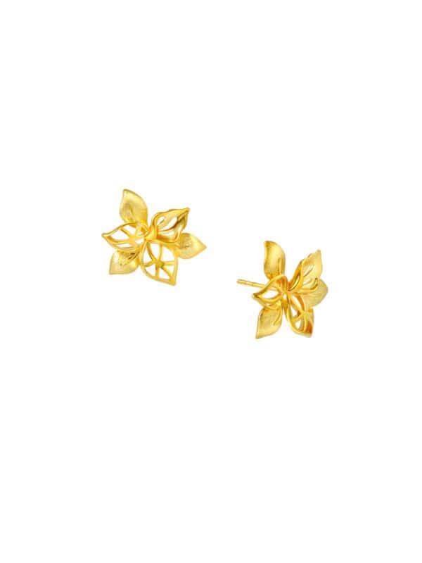 TOMEI Sri Puteri Collection Earrings, Yellow Gold 916