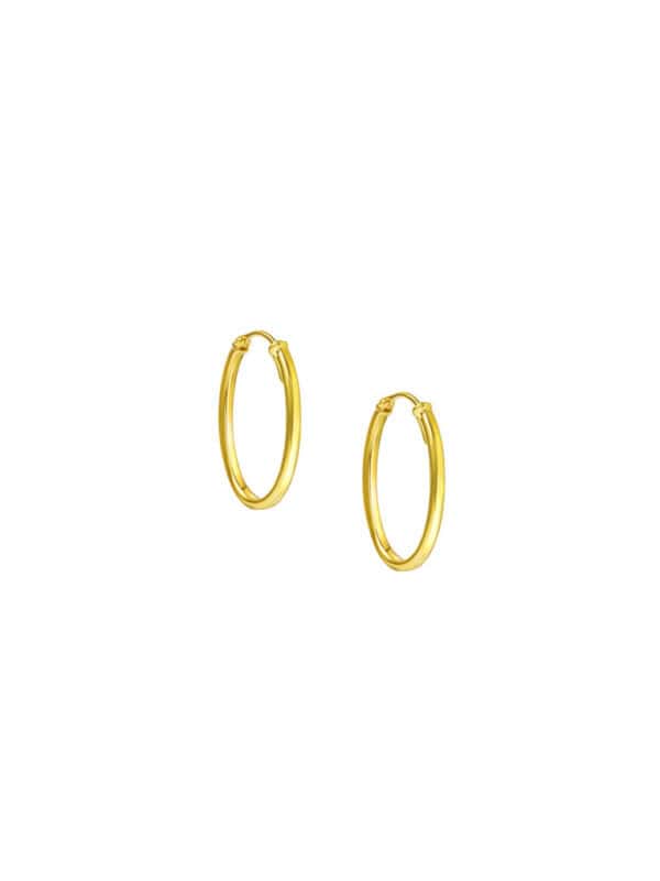 TOMEI Loop Earrings, Yellow Gold 916