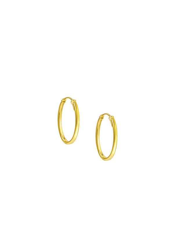 TOMEI Loop Earrings, Yellow Gold 916