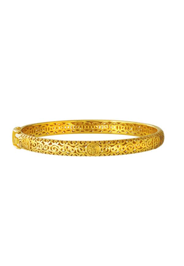 762_Sony_58676_2.jpg TOMEI Everlasting Blessings Bangle, Yellow Gold 916