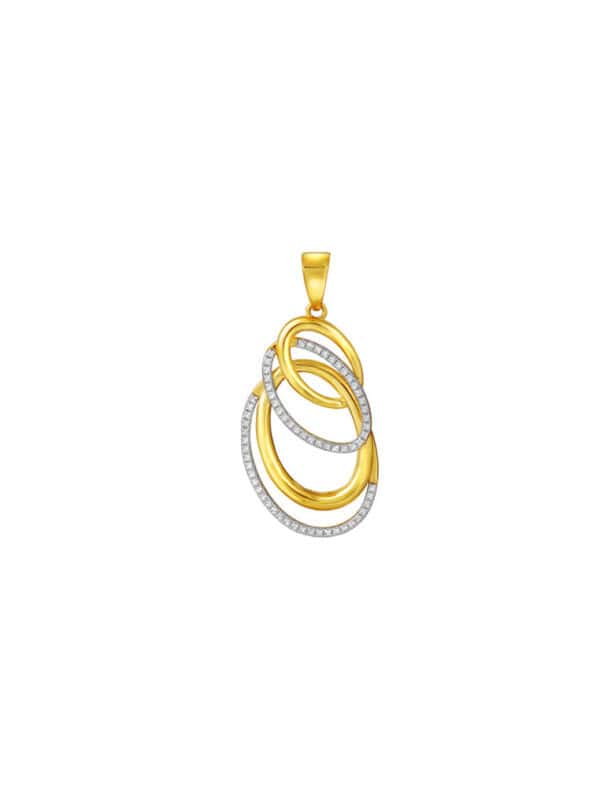 TOMEI Diamond Cut Collection Pendant, Yellow Gold 916