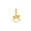 TOMEI Chomel Collection Ribbon Charm, Yellow Gold 916