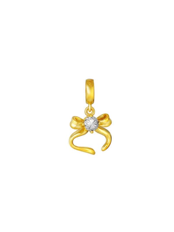 TOMEI Chomel Collection Ribbon Charm, Yellow Gold 916