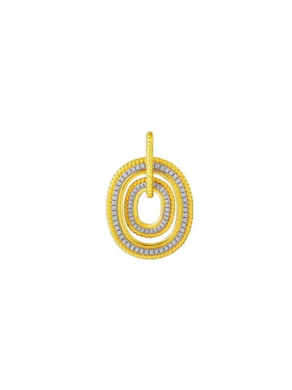 TOMEI Diamond Cut Collection Pendant, Yellow Gold 916