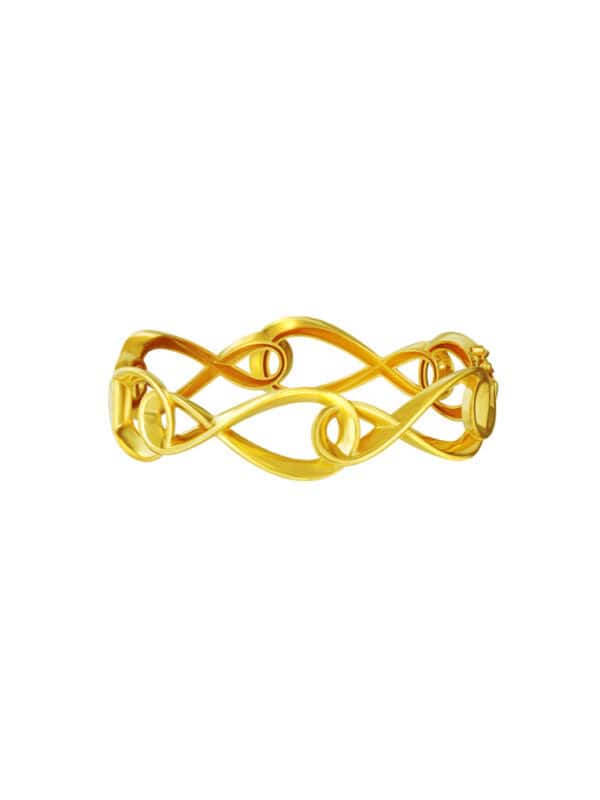 TOMEI Anastasia Infinity Bangle, Yellow Gold 916