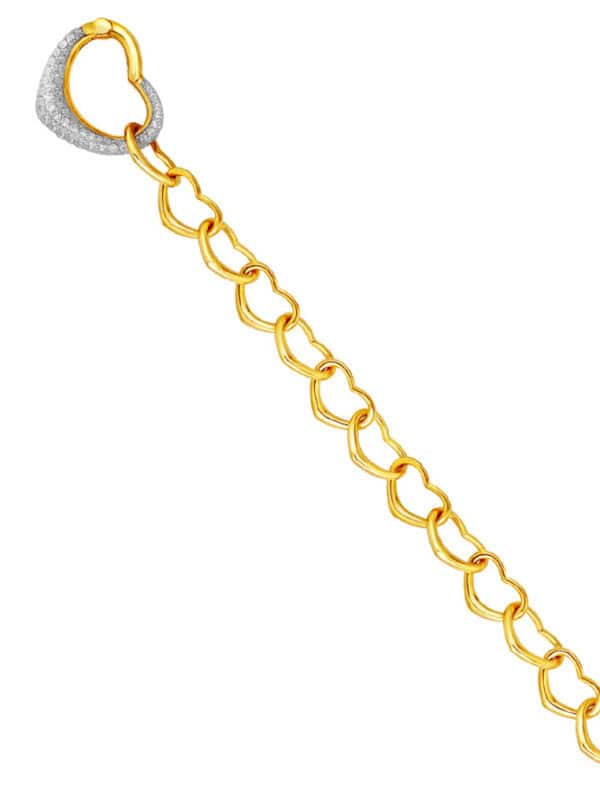 TOMEI Diamond Cut Collection Bracelet Yellow Gold 916