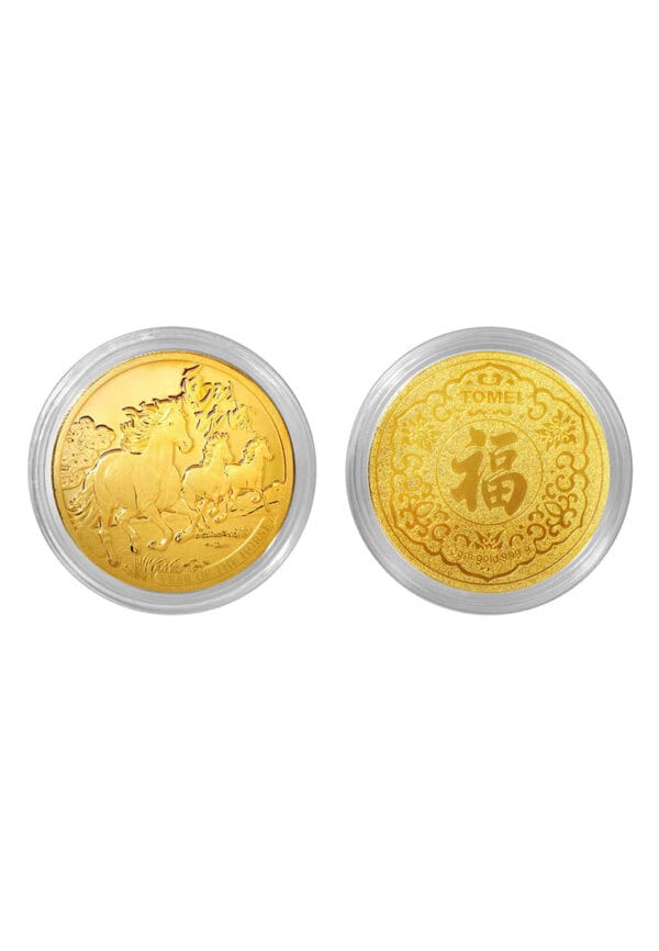 TOMEI ????????? Year Of The Horse Yasui Jin Gold Coin 10G, Yellow Gold 9999