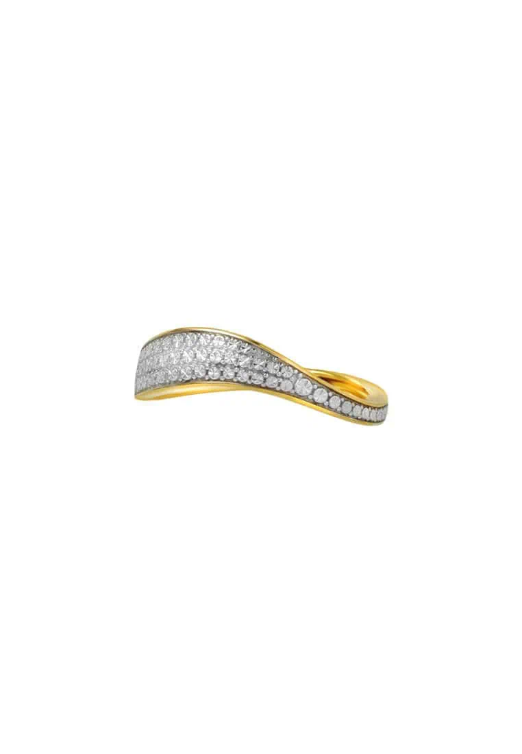 TOMEI Diamond Cut Collection Ring, Yellow Gold 916