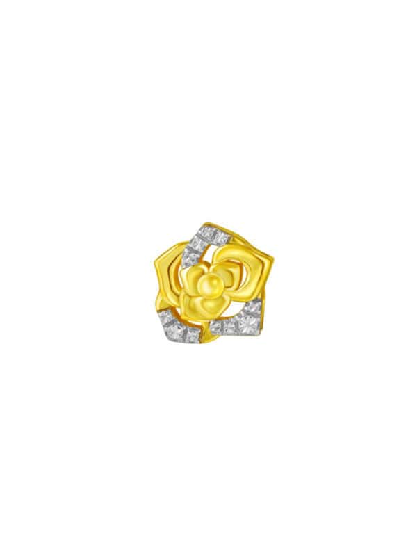 TOMEI Chomel Collection Rose Charm, Yellow Gold 916