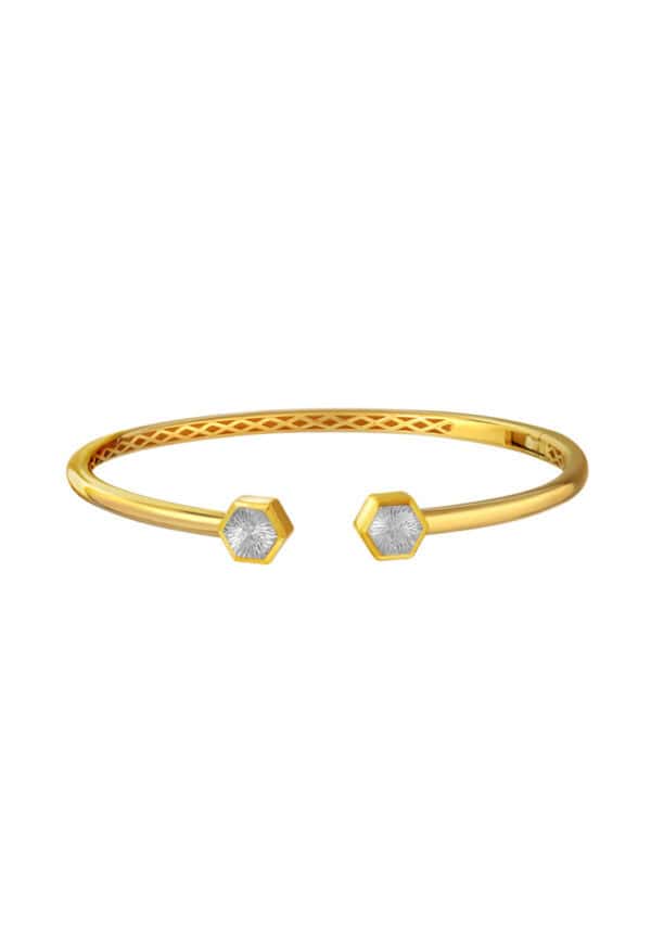TOMEI Diamond Cut Collection Bangle, Yellow Gold 916